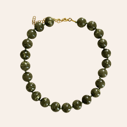 Mimi Necklace - Olive Green