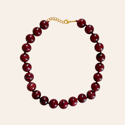 Mimi Necklace - Deep Red