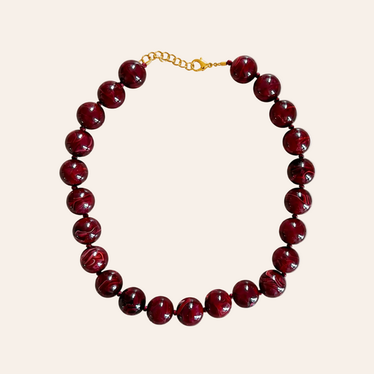Mimi Necklace - Deep Red